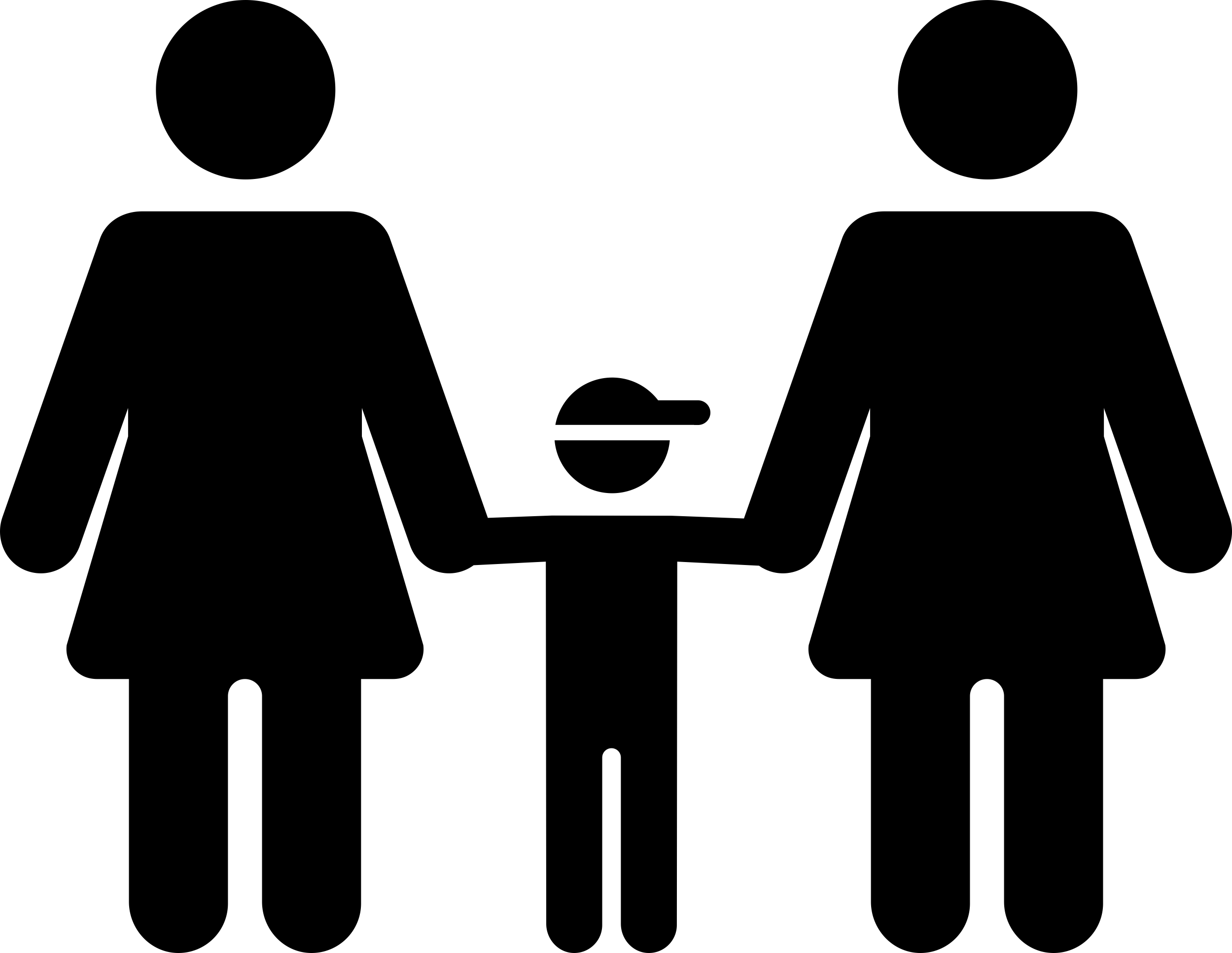 Lesbian Couple And Son Outline Icon Svg Set Free Vectors